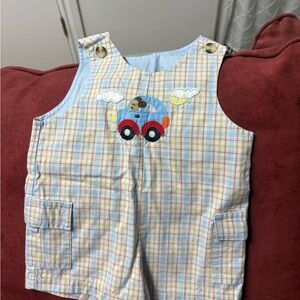 Source Unknown Plaid Kids One Piece - Blue and Red